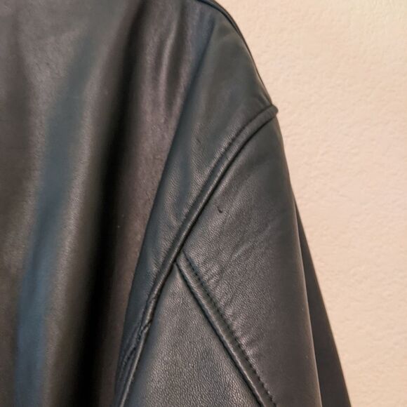 ROUNDTREE AND YORK Men Black Lambskin Leather Jacket XL - Picture 16 of 16